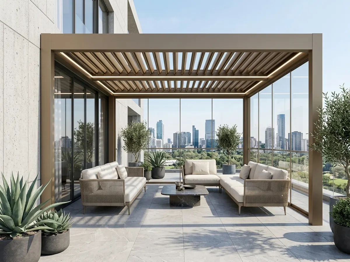 Narlıdere teras bioklimatik pergola