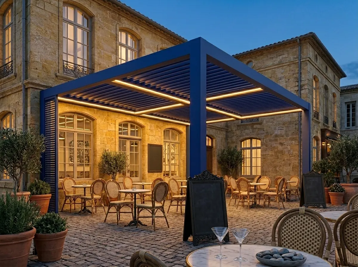 Rolling roof pergola — İzmir projesi 3